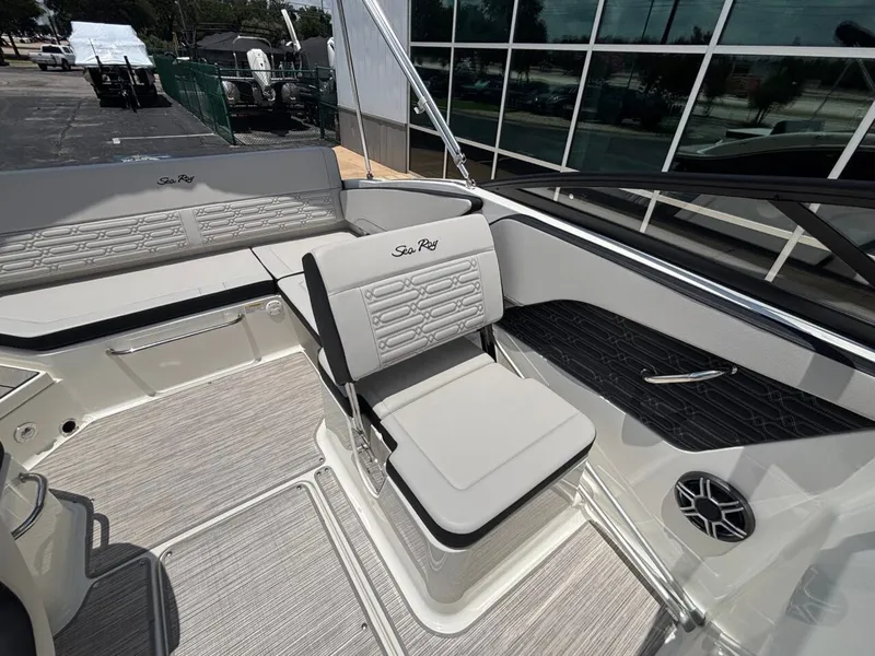 Slide: The Image of Interior of Sea Ray SPX 210 boat, model year 2026. - 13