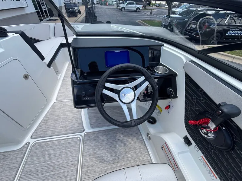 Slide: The Image of Interior of Sea Ray SPX 210 boat, model year 2026. - 16