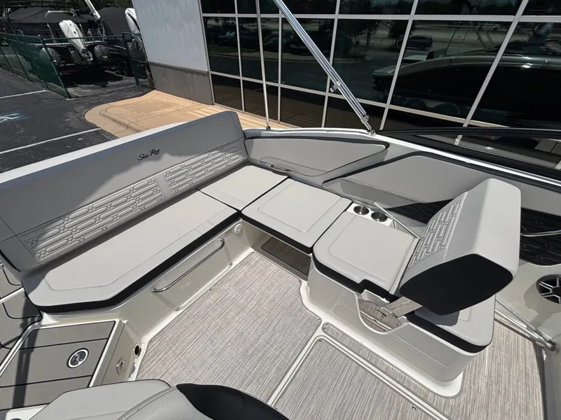 Slide: The Image of Interior of Sea Ray SPX 210 boat, model year 2026. - 18