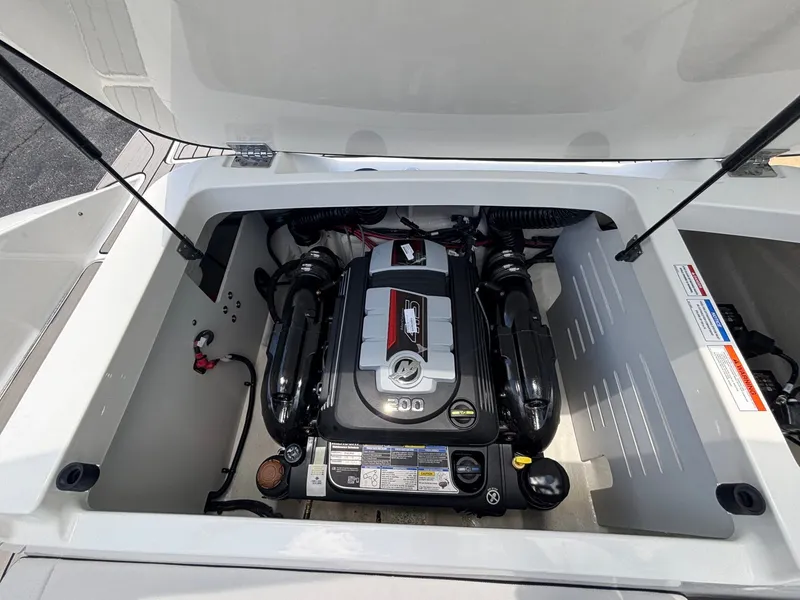 Slide: The Image of Engine compartment of 2026 Sea Ray SPX 210 boat. - 19