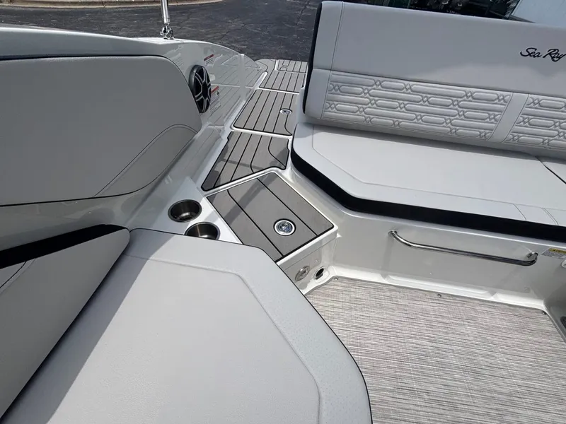 Slide: The Image of Interior of Sea Ray SPX 210 boat, model year 2026. - 21