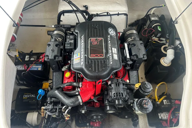 Slide: The Image of Engine compartment of a 2008 Chaparral Sunesta 244 with Volvo Penta 5.7 Gi motor. - 7