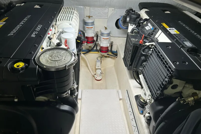 Slide: The Image of Engine room of 2016 Sabre 42 Salon Express with Volvo Penta IPS 600 engines. - 12