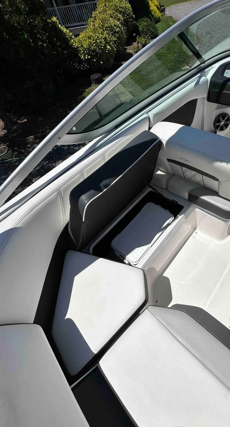 Slide: The Image of 2019 Regal 2000 ES Bowrider interior seating and storage compartment. - 15