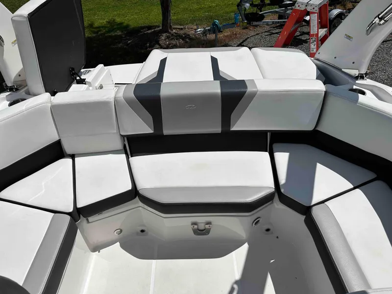 Slide: The Image of 2019 Regal 2000 ES Bowrider boat interior seating area. - 6