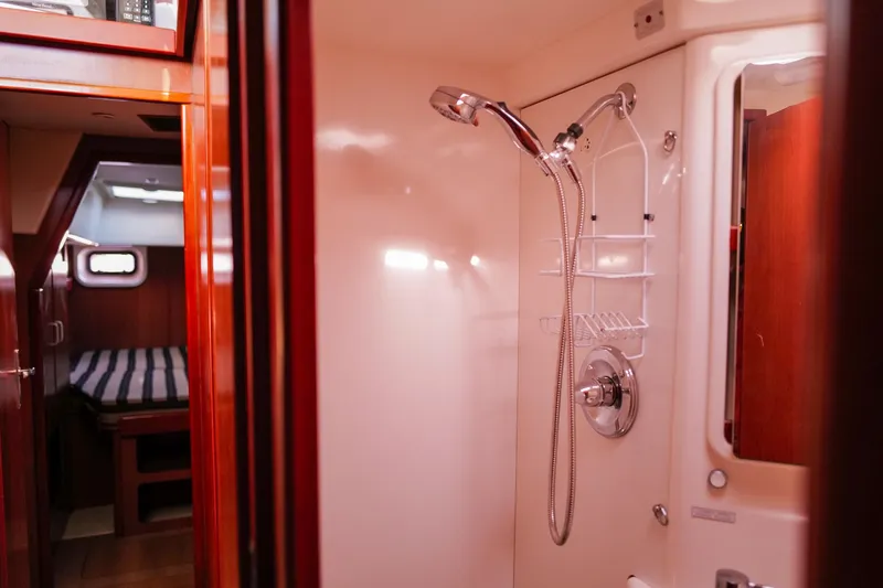 Slide: The Image of Luxurious bathroom and cabin interior of 2012 Leopard 44 yacht. - 23