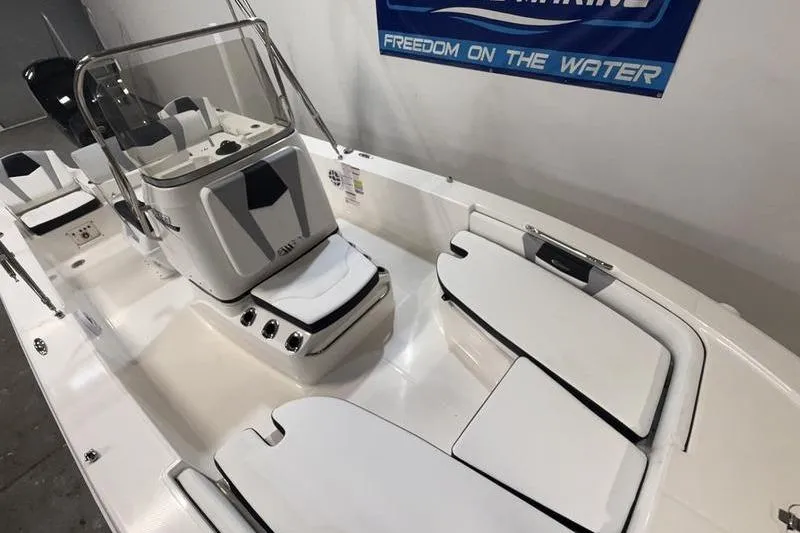 Slide: The Image of Interior view of the 2026 Robalo 206 Cayman boat. - 16