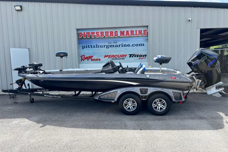 The Image of 2019 Ranger Z520L boat at Pittsburg Marine dealership, featuring sleek design and powerful engine. - 0