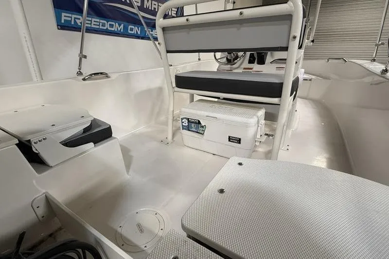 Slide: The Image of Interior of 2026 Robalo R160 Center Console boat. - 7
