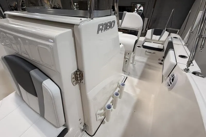 Slide: The Image of Interior view of the 2026 Robalo R180 Center Console boat. - 15