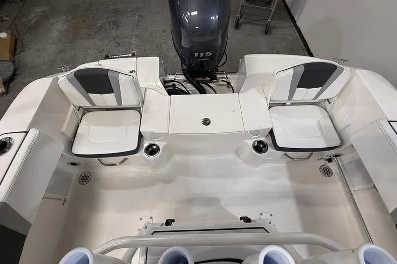 Slide: The Image of Interior view of the 2026 Robalo R180 Center Console boat. - 4