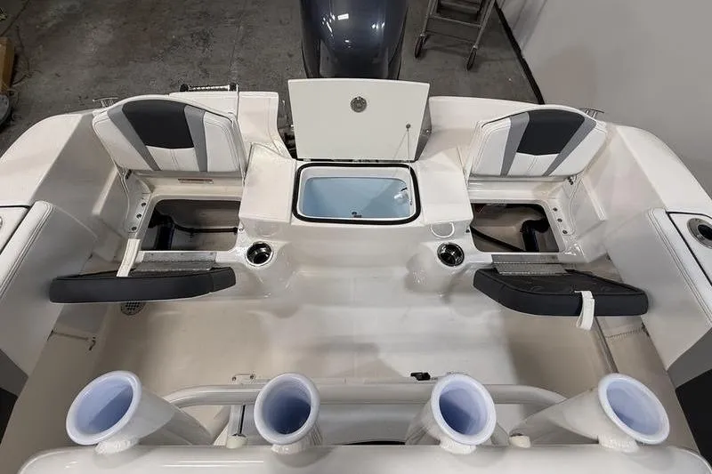 Slide: The Image of Interior view of 2026 Robalo R180 Center Console boat. - 5