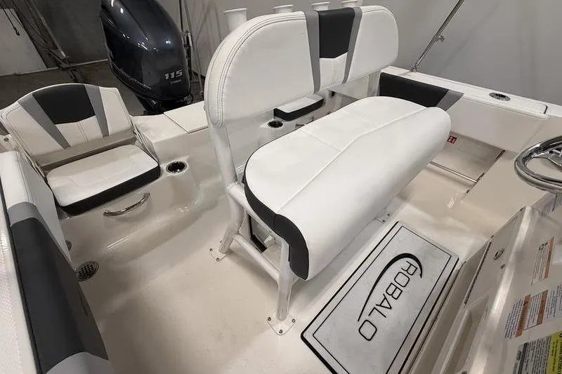 Slide: The Image of Interior of 2026 Robalo R180 Center Console boat. - 6