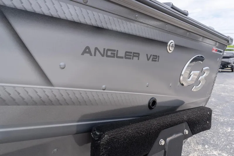 Slide: The Image of Close-up of G3 Angler V21 F boat, model 2026. - 6