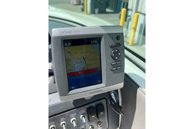 Slide: The Image of Garmin GPSmap 545s on 2011 Sea Ray 260 Sundeck dashboard, displaying nautical map. - 20