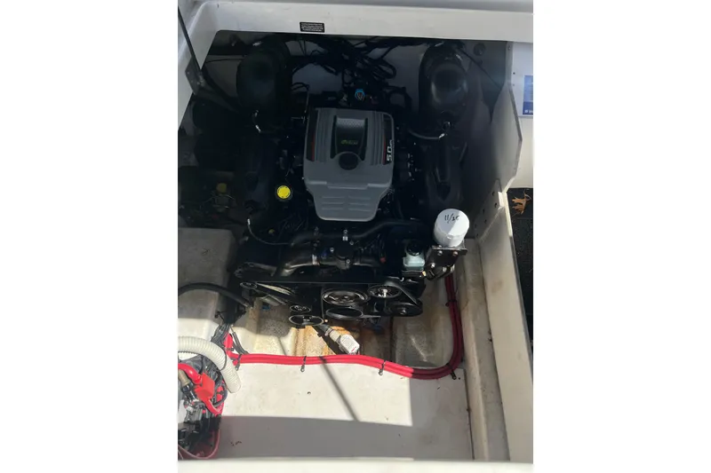 Slide: The Image of Engine compartment of a 2011 Sea Ray 260 Sundeck boat. - 34