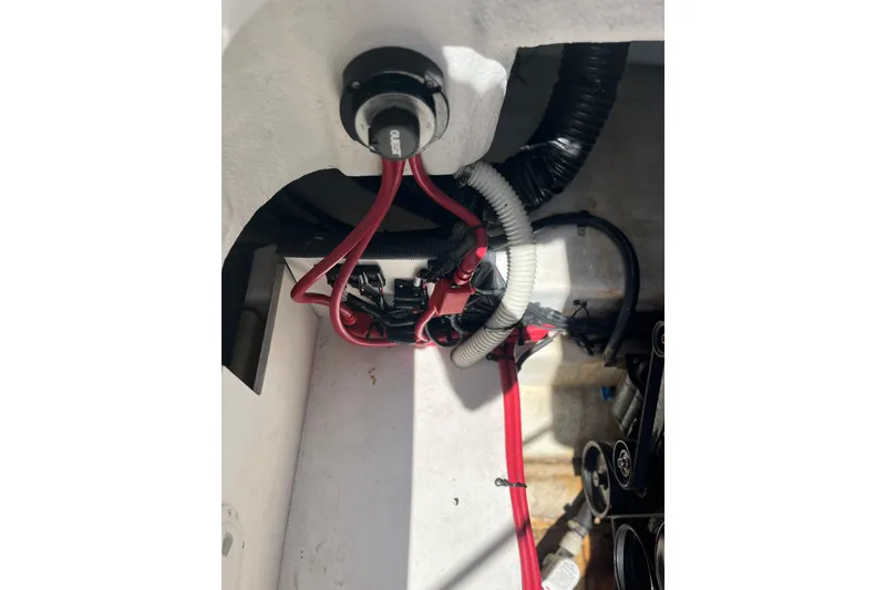 Slide: The Image of Engine compartment wiring of a 2011 Sea Ray 260 Sundeck boat. - 35