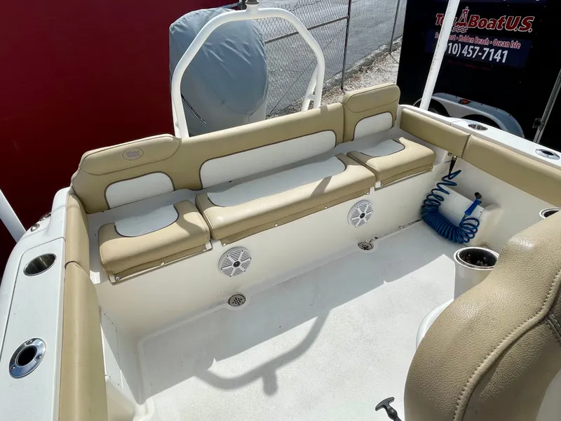 Slide: The Image of Interior of a 2017 Key West 239 FS boat with seating. - 24