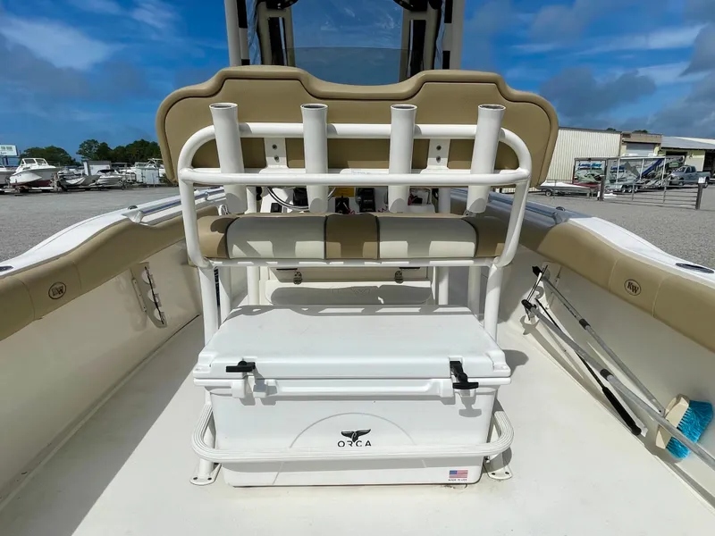 Slide: The Image of Interior of a 2017 Key West 239 FS boat with cooler. - 28