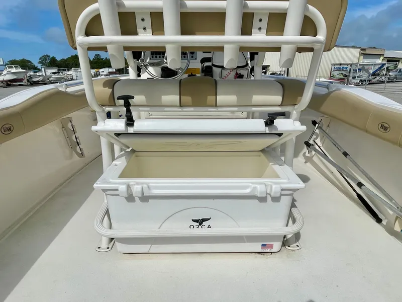 Slide: The Image of Interior view of a 2017 Key West 239 FS boat with cooler. - 29
