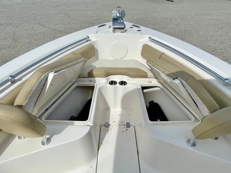 Slide: The Image of Interior view of a 2017 Key West 239 FS boat with seating. - 32
