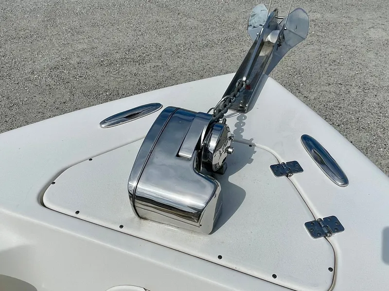 Slide: The Image of Anchor windlass on a 2017 Key West 239 FS boat. - 33