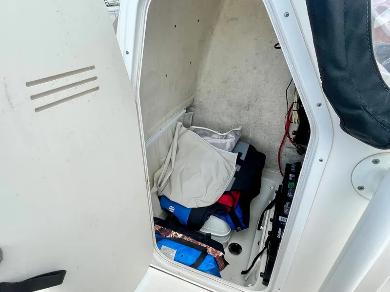 Slide: The Image of Storage compartment in Key West 239 FS boat, year 2017. - 39