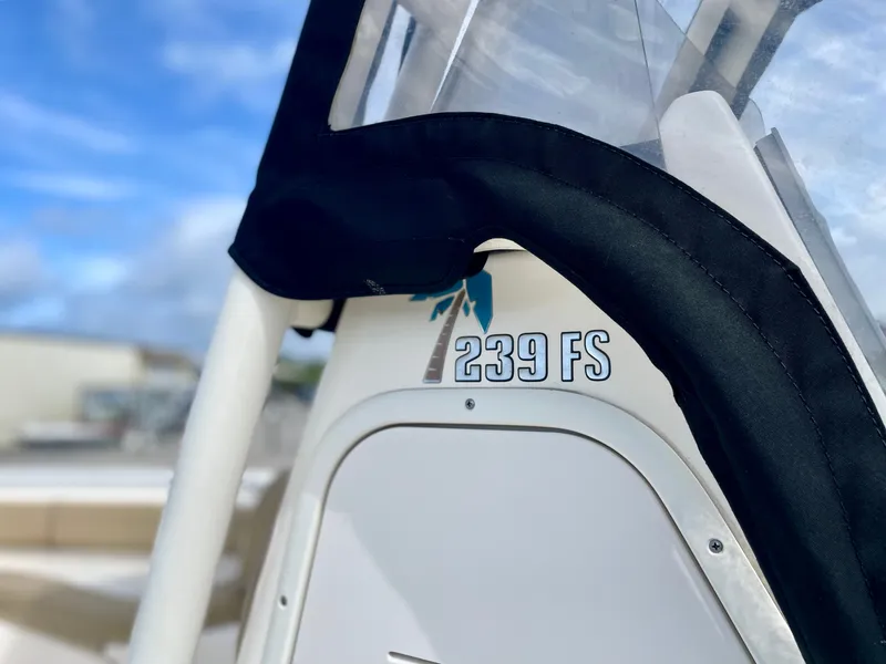 Slide: The Image of Close-up of a 2017 Key West 239 FS boat. - 46