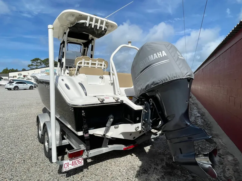 Slide: The Image of 2017 Key West 239 FS boat with Yamaha engine on trailer. - 5