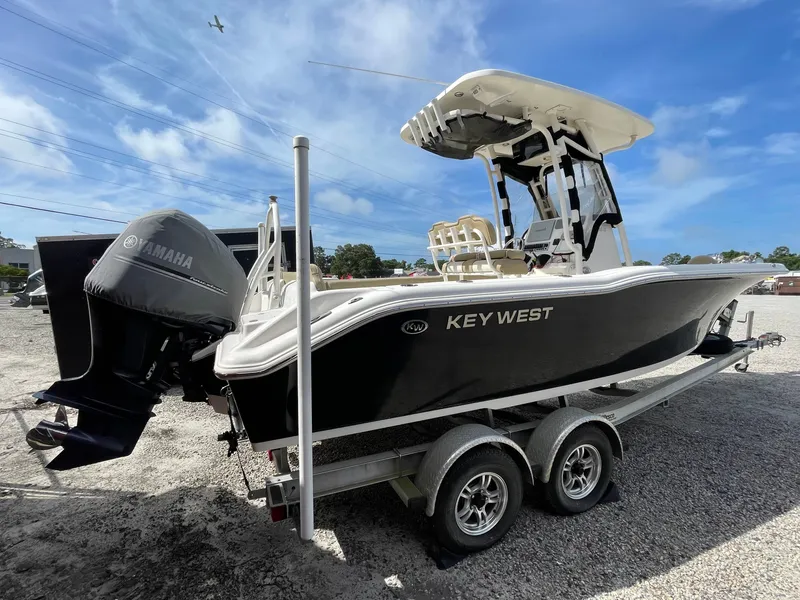 Slide: The Image of 2017 Key West 239 FS boat on trailer, Yamaha engine. - 7