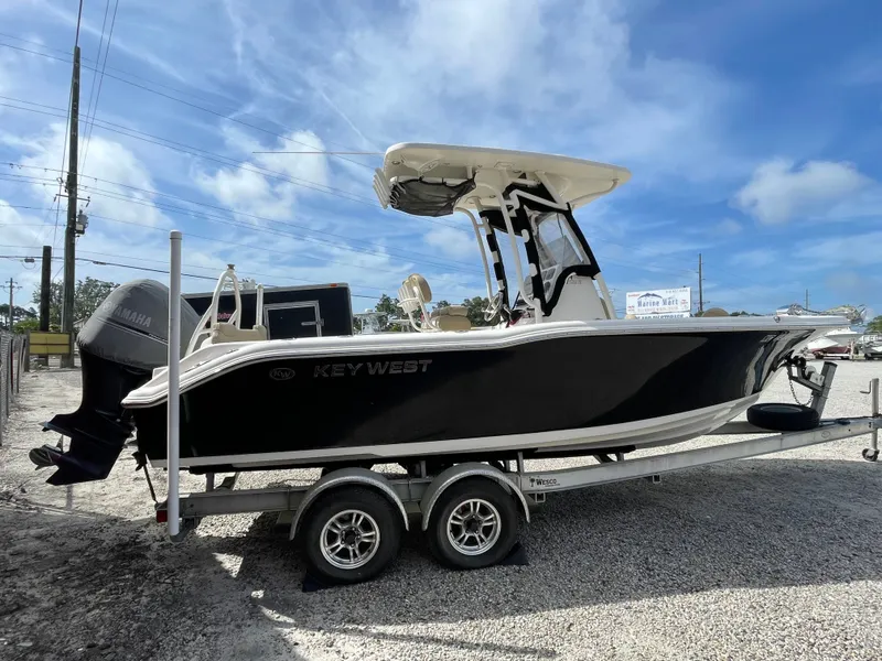 Slide: The Image of 2017 Key West 239 FS boat on trailer, side view. - 8