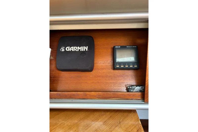 Slide: The Image of Garmin and B&G navigation equipment on 1992 Beneteau First 35s5 yacht interior. - 20