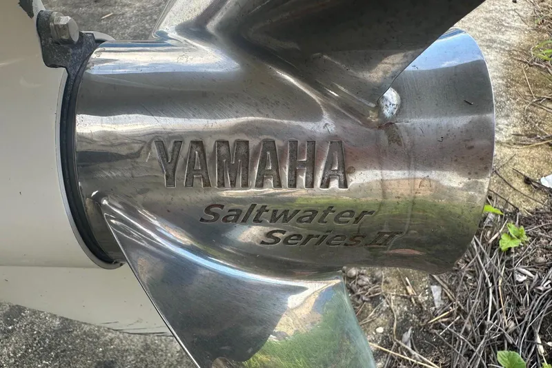 Slide: The Image of Yamaha Saltwater Series II propeller on 2017 Cobia 296 Center Console boat. - 19