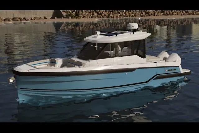The Image of 2027 Wellcraft 28 Explorer boat on calm water, featuring sleek design and modern amenities. - 0