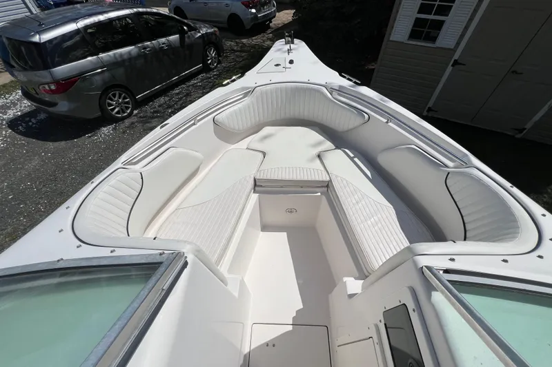 Slide: The Image of 2007 Seaswirl Striper 2301 Dual Console O/B boat with spacious seating area. - 8