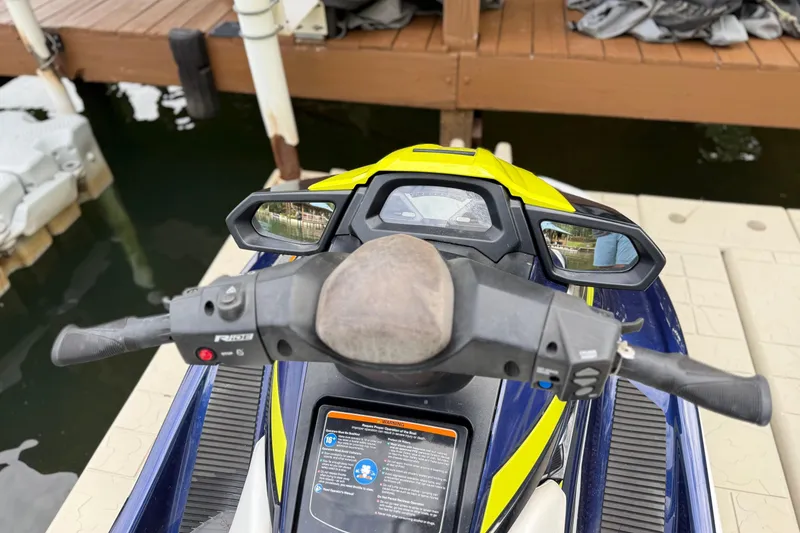 Slide: The Image of 2020 Yamaha WaveRunner VX Deluxe dashboard view at dockside. - 12