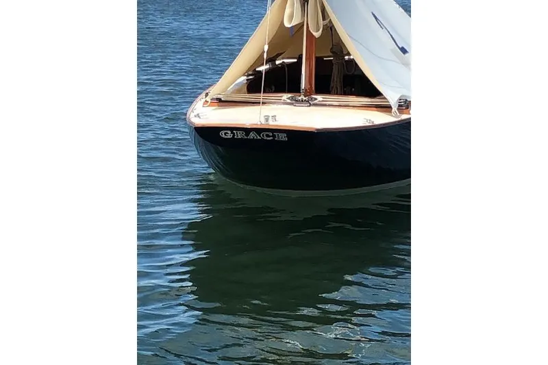 Slide: The Image of Sailboat "Grace" on water, 1963 Cape Cod Shipbuilding Shields model. - 3