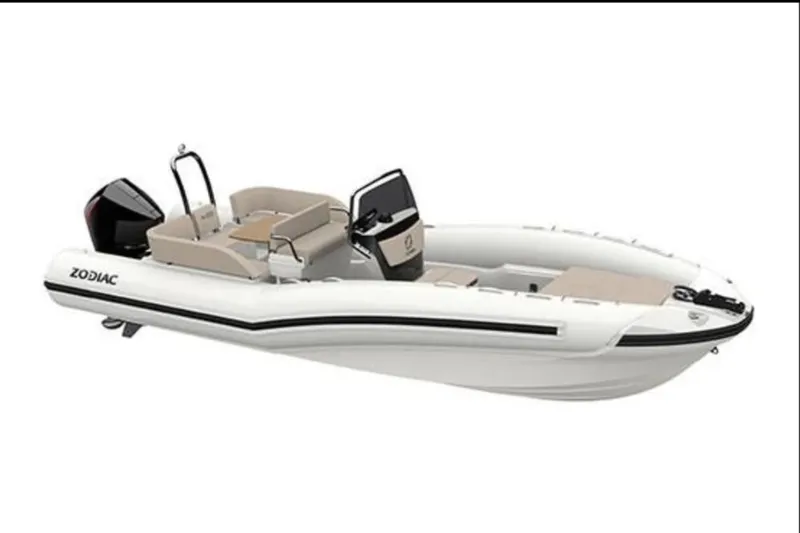 The Image of 2023 Zodiac N-ZO 680 inflatable boat with sleek design and modern features. - 1
