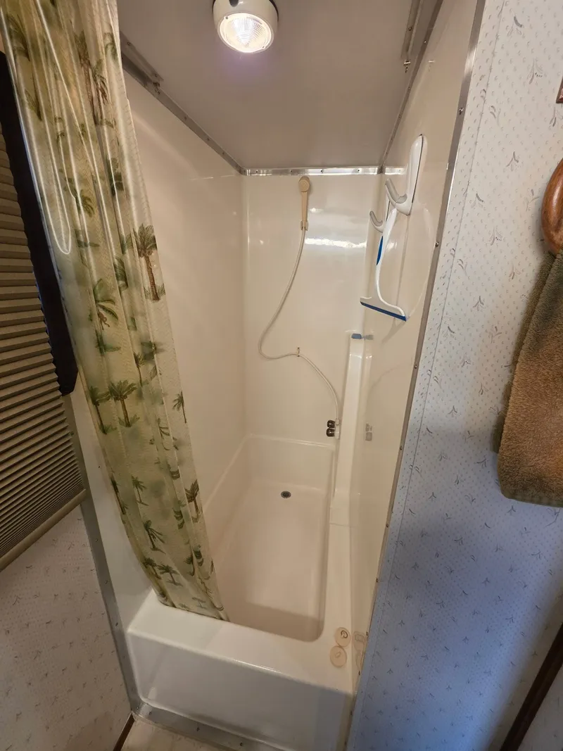 Slide: The Image of Shower in Gibson 47 Executive RV, year 1994. - 2