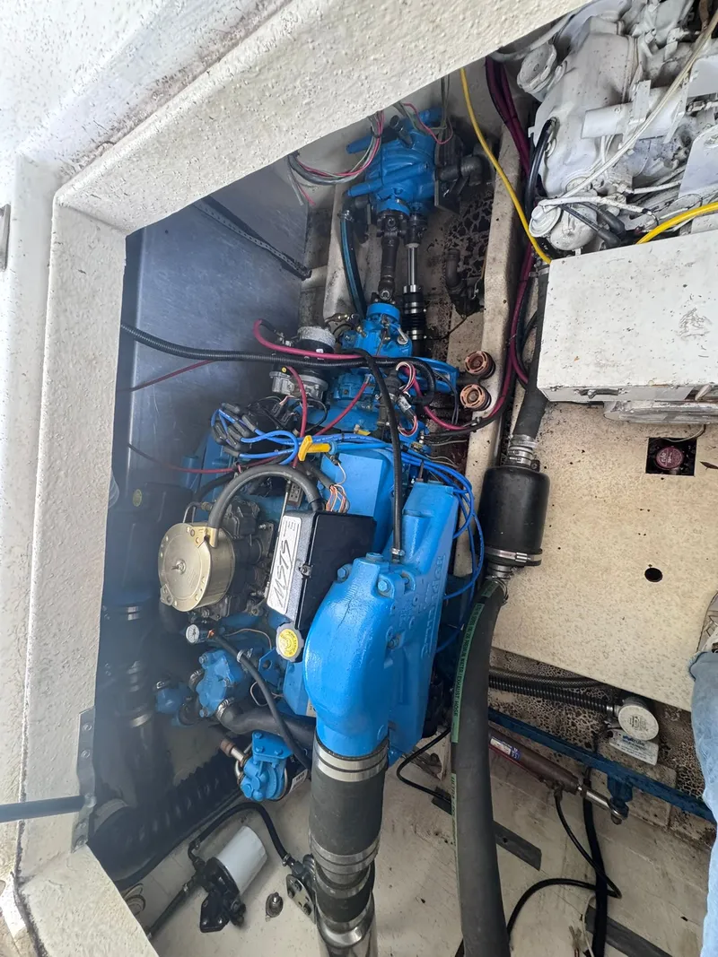Slide: The Image of Engine compartment of a 1994 Gibson 47 Executive boat. - 26