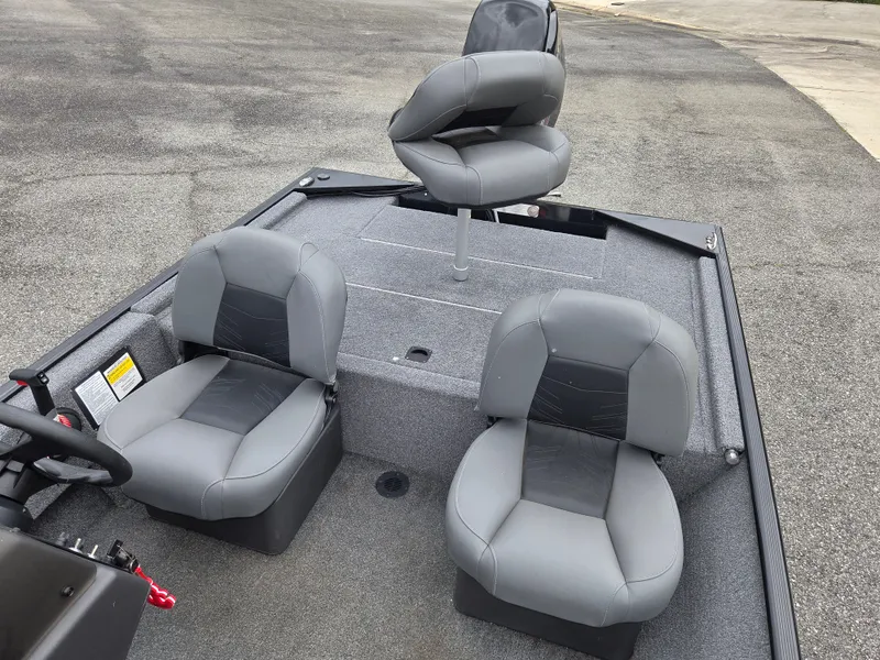 Slide: The Image of 2024 Tracker Bass Tracker Classic XL with gray seating. - 2