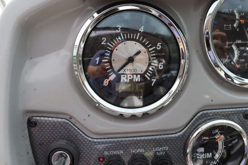 Slide: The Image of Tachometer of a 2019 Chaparral 19 H2O boat, displaying 1316 RPM. - 9