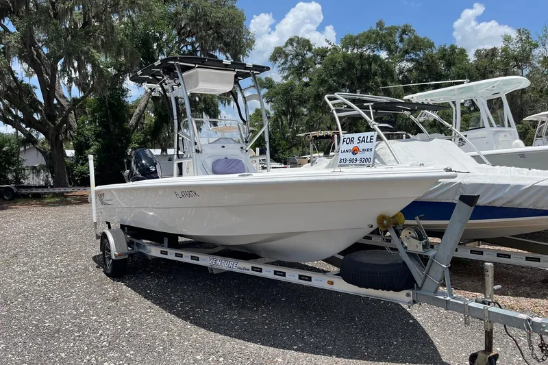 The Image of 2022 K2 Marine boat for sale on trailer, parked outdoors under sunny skies. - 0