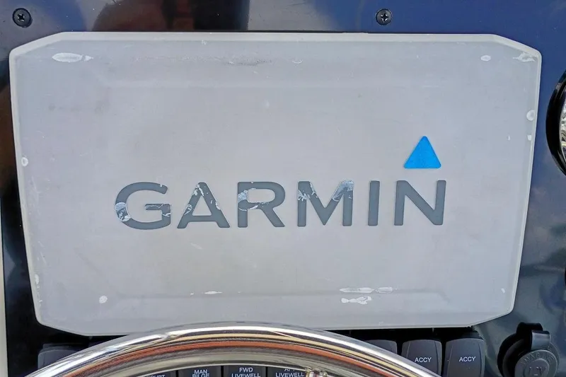 Slide: The Image of Garmin display on 2023 Bulls Bay 2200 boat dashboard. - 10