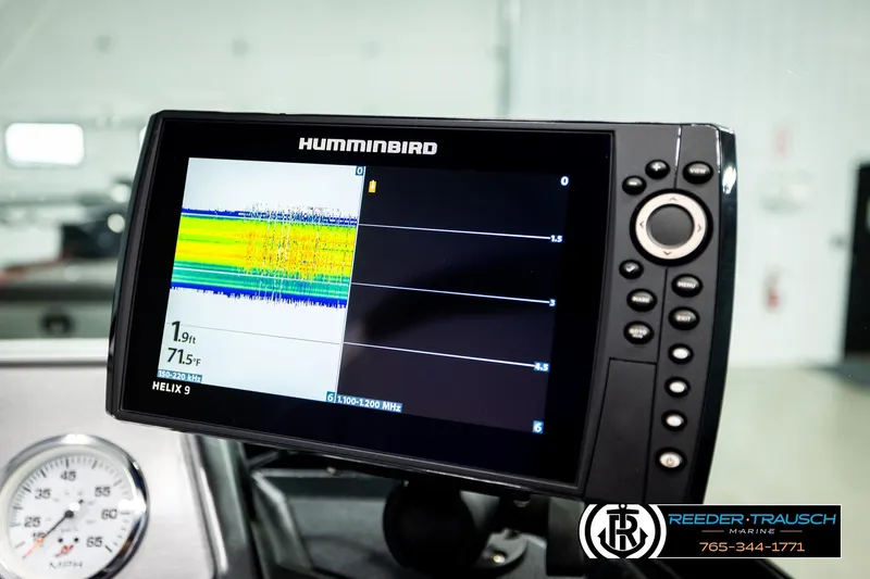 Slide: The Image of Humminbird Helix 9 fish finder on 2023 Lund 1875 Tyee boat dashboard. - 40