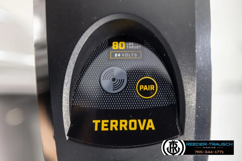 Slide: The Image of Close-up of Terrova trolling motor control panel, 80 lbs thrust, 24 volts, on Lund 1875 Tyee. - 54
