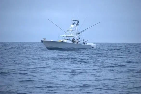 Slide: The Image of 2022 Valhalla Boatworks V-41 navigating open sea under cloudy skies. - 4