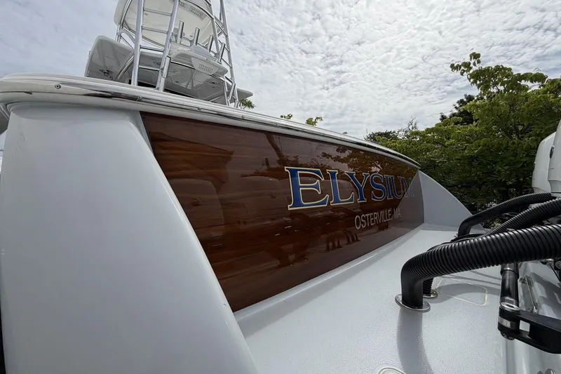 Slide: The Image of 2022 Valhalla Boatworks V-41 with "Elysium" nameplate, Osterville, MA. - 6