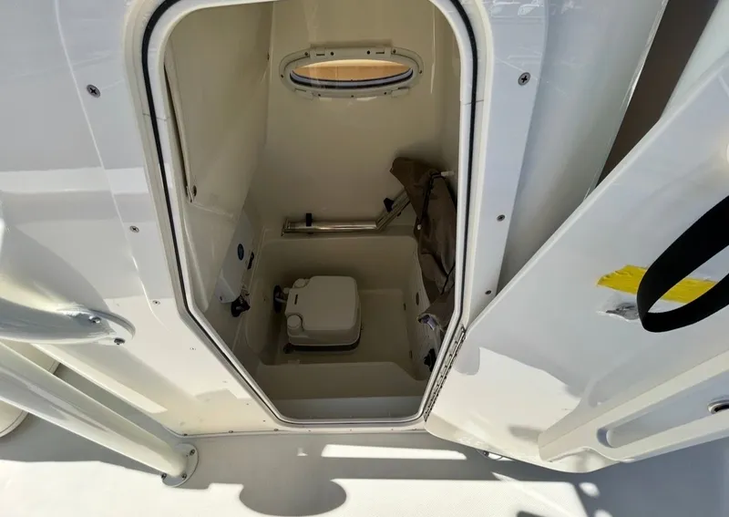 Slide: The Image of Interior of 2026 Pathfinder 2400 TRS with toilet. - 14