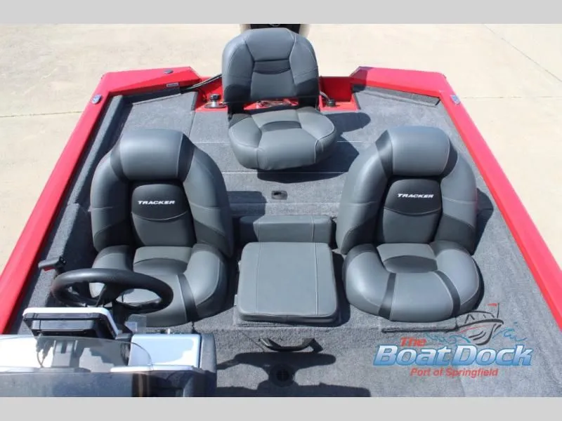 Slide: The Image of Interior view of 2026 Pro Team 175 TXW boat with gray seats. - 13